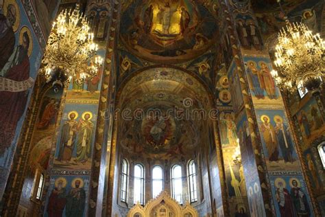 Interior of Church of the Savior on Blood in Saint Petersburg Stock ...