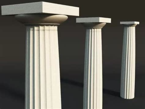 Classic Doric Columns Free 3d Model - .3ds, .Obj, .Vue - Open3dModel