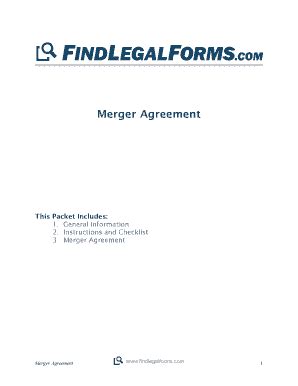 Fillable Online Merger Agreement Findlegalforms Fax Email Print