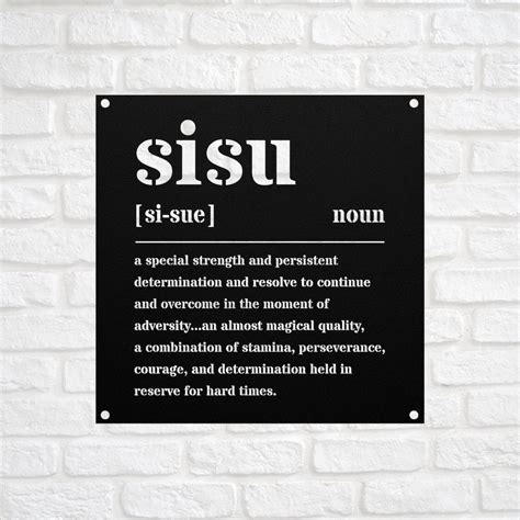 Sisu Definition Metal Sign Wall Art Finnish Finland Sisu Sign Sisu