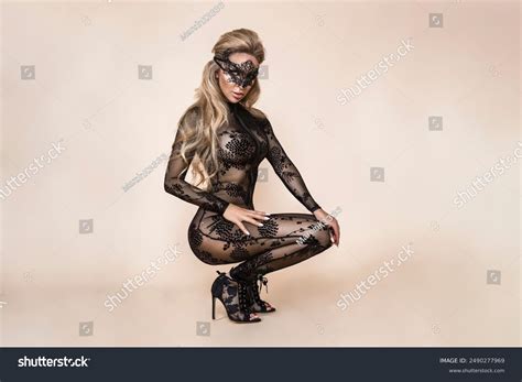 Sexy Blonde Woman Black Lace Erotic Stock Photo Shutterstock