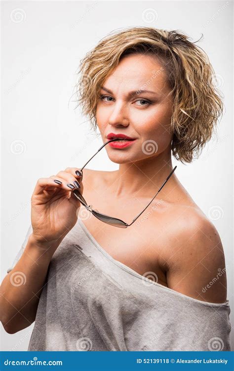Blonde With Glasses Stock Photo Image Of Love Naked