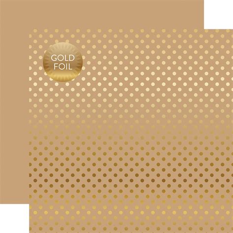 Tan Gold Foil Dot 12x12 Dots And Stripes Cardstock The 12x12