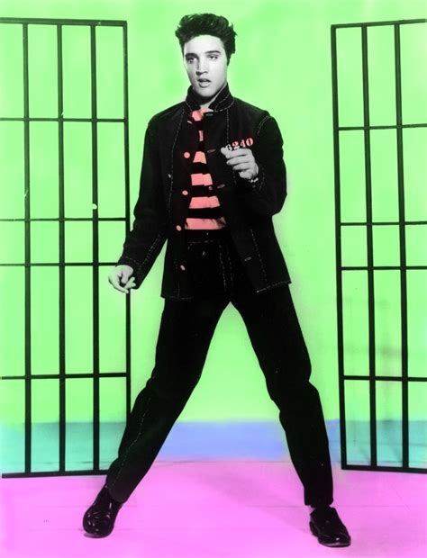 Jail House Rock Colouriesd Elvis Presley Fan Art Fanpop