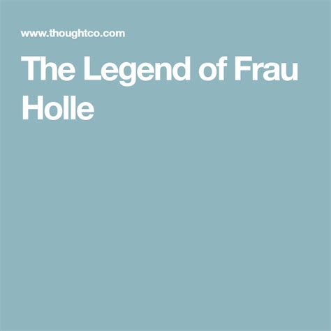 Frau Holle The Spirit Of Fertility And Rebirth Holle Fertility Rebirth