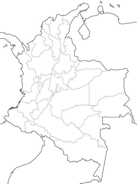 Croquis Del Mapa De Colombia Con Divisi N Pol Tica Social Hizo