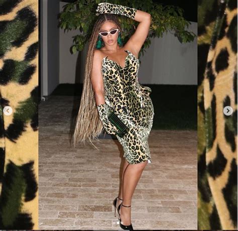 Beyonce Stuns In Leopard Print Dress Photos Report Minds