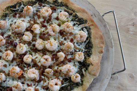 Shrimp And Pesto Pizza Normalcooking