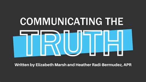 Communicating The Truth Progressions