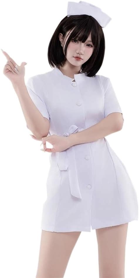 Amazon SENJIY Sexy Nurse Costume Outfit For Women Lingerie Dress