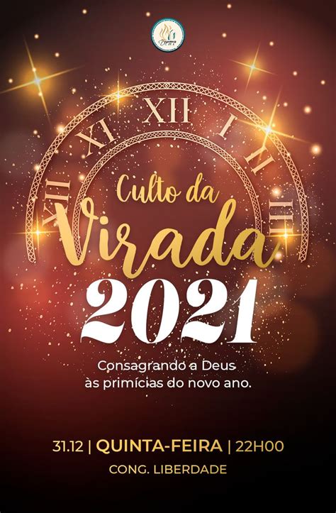 Culto da Virada 2021 Cartaz de divulgação Cartazes religiosos