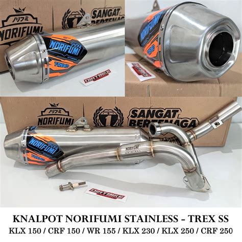 Jual KNALPOT NORIFUMI ORIGINAL TREX SS KLX 230 CRF 150 KLX DTRACKER 150