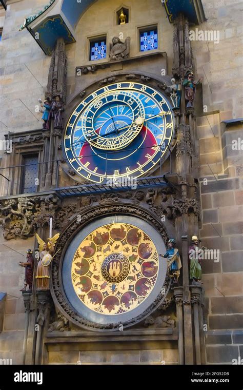 Prague Astronomical Clock Medieval Tower Clock On The Old Town Hall