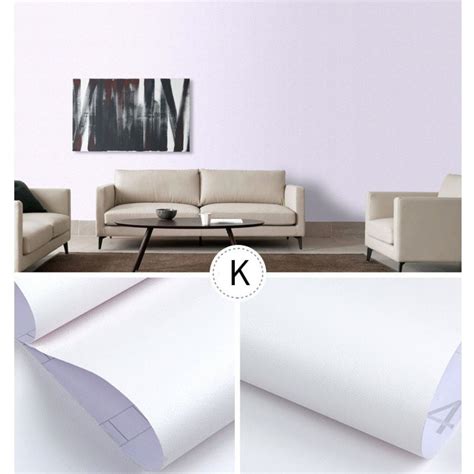 Jual Wallpaper Dinding Ukuran Cm X M Motif Polos Putih Pastel