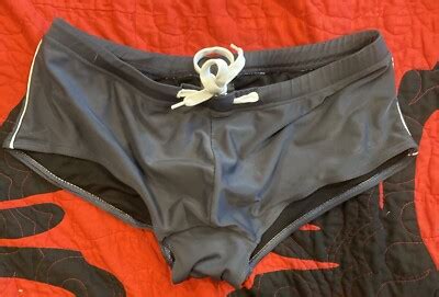 Mens AussieBum Swim Shorts Briefs Trunk Retro Gray Sexy Gay Swimwear XL EBay