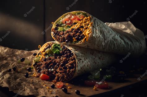 Premium Photo | Burritos street fast food mexican cuisine popular dish AI