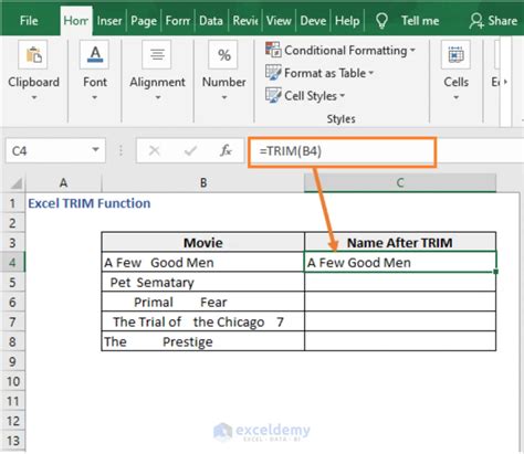 Fungsi Dan Contoh Rumus Trim Pada Excel Infofungsi