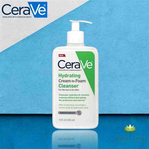 Cerave Hydrating Cream To Foam Cleanser 236ml Water Lotus Care