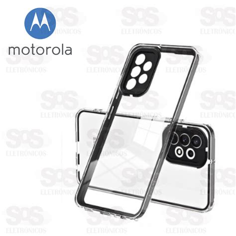 Capa Transparente Borda Motorola G14 Cores Sortidas