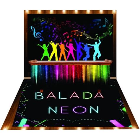 Painel Em Lona Frente Mesa Tapete Festa Balada Neon Shopee Brasil