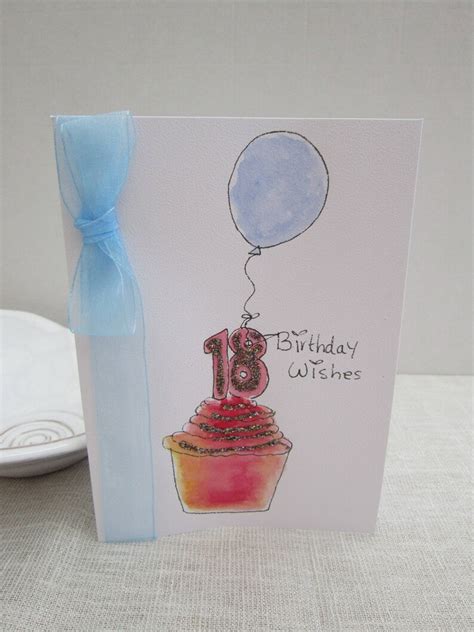 Watercolour Card 18th Birthday Card Son 18th Birthday 16th Etsy Uk