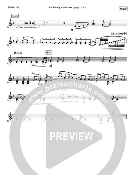 It S Finally Christmas Violin Sheet Music PDF Casting Crowns