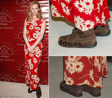 Uma Thurmans Red Carpet Snow Boots Vs Mariah Careys Aspen High Heels