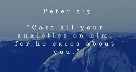 Cast All Your Anxieties On Him For He Cares About You Holy Land Prayer