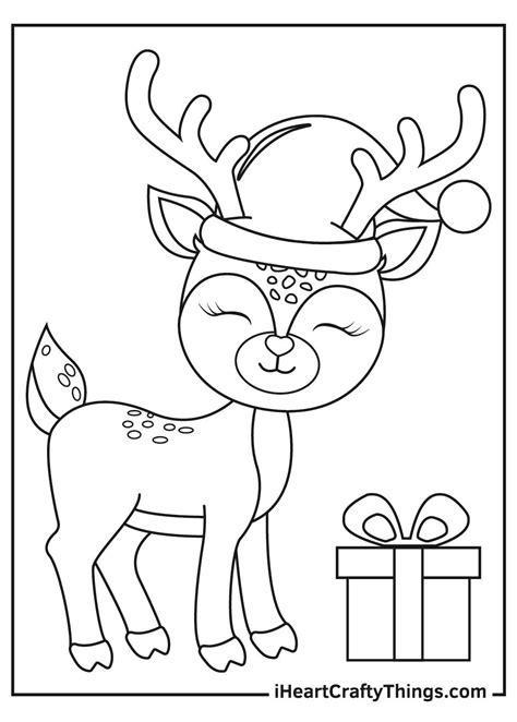 Christmas Reindeers Coloring Pages Merry Christmas Coloring Pages