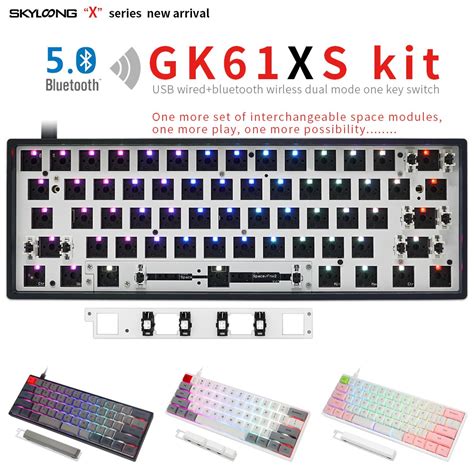 GK61X Mechanical Keyboard DIY Kit Hotswap Keyboard GK61 Upgrade Version ...