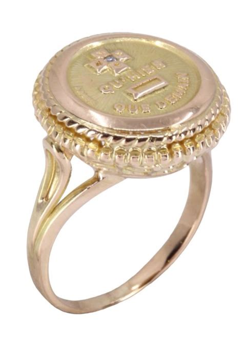 Bague Medaille D Amour Augis Diamant Or K Occasion