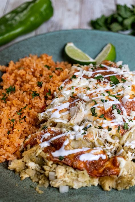 Hatch Green Chile Chicken Enchiladas The Night Owl Chef