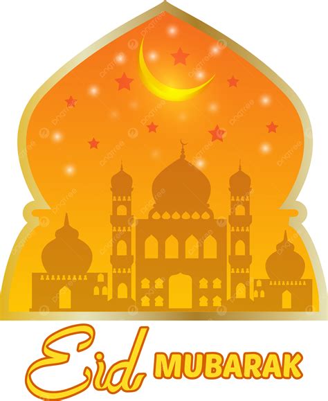 Feliz Eid Mubarak Saludo Imagen Transparente Png Con Mezquita Png Eid