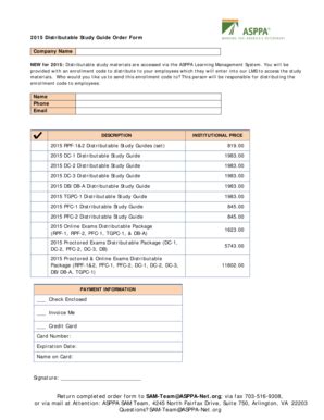 Fillable Online Asppa Distributable Order Form ASPPA Asppa Fax