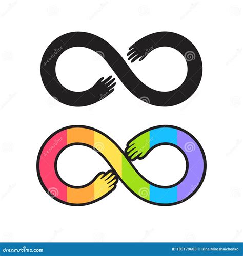 Autism infinity symbol stock vector. Illustration of idea - 183179683