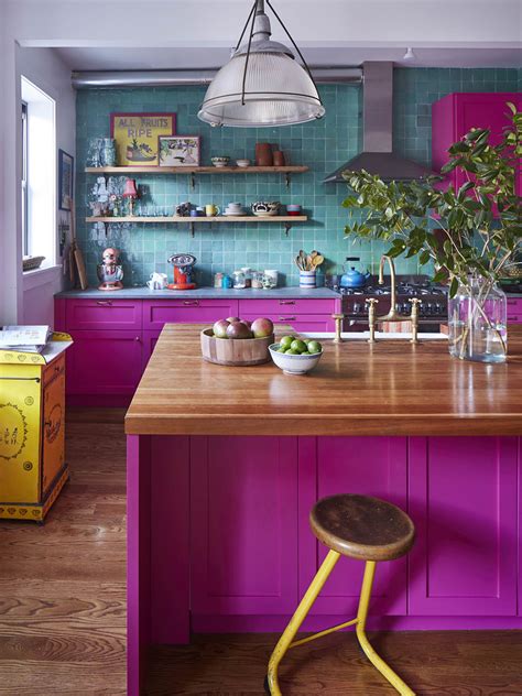 Pink And Green Kitchen Cabinets