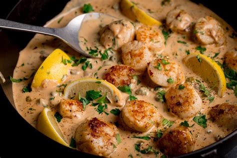 Creamy Garlic Scallops Recipe Nicky S Kitchen Sanctuary Inside Wales