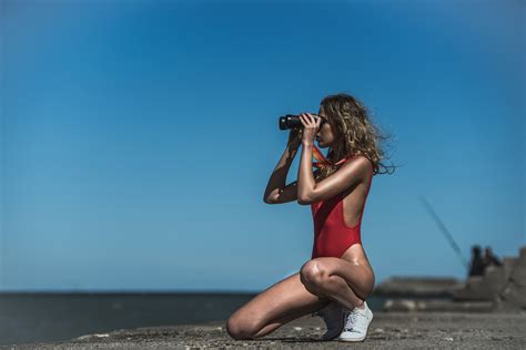 Wallpaper Sports Women 500px Model Sea Photography Beach Blue