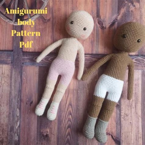 Crochet Doll Base Pattern Amigurumi Doll Body Pattern Personalized Amigurumi Doll Pattern