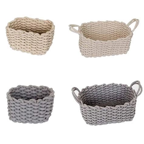 Buy Nordic Handmade Cotton Rope Woven Storage Basket