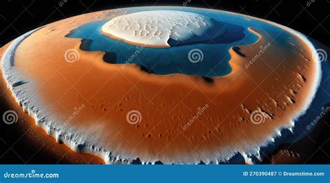 Melting Ice Caps On Mars Stock Illustration Illustration Of Life