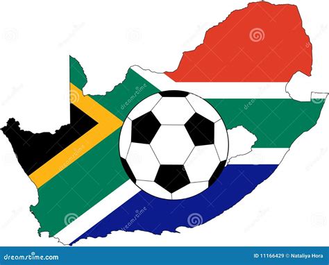 Vector Of Ball With Flag Of South Africa Stock Vector Illustration Of