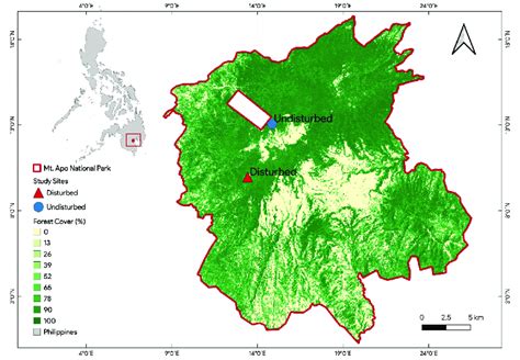 Sampling sites in Mt. Apo Natural Park, North Cotabato Province ...