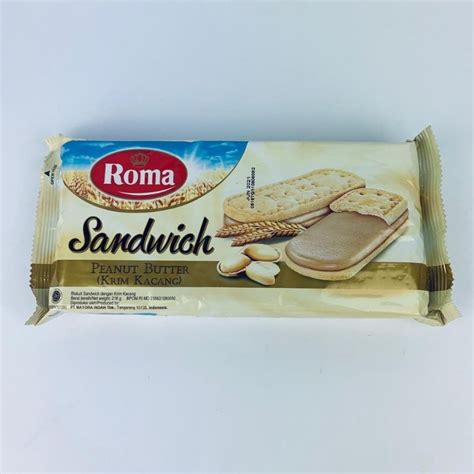 Jual Roma Sandwich Biskuit Peanut Butter Gr Shopee Indonesia