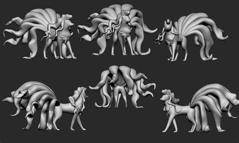 Pokemon Alolan Ninetales Con Poses Edream Makers