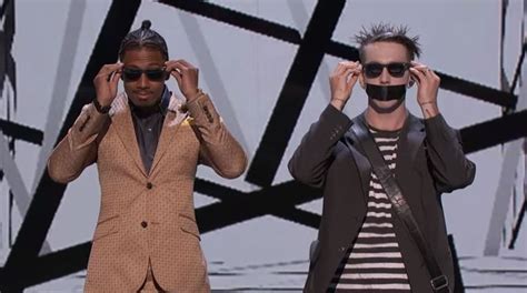 Tape Face Uses Nick Cannon And Heidi Klum To Entertain The Audience During Live Shows On America