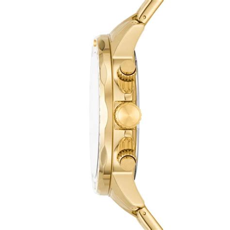 Fossil Mens Bannon Multifunction Gold Tone Stainless Steel Watch In Gold Mens Fashion