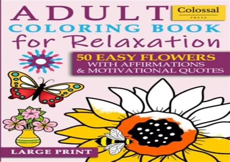 Ppt Pdf Coloring Book For Adults With Dementia Easy Flower Coloring