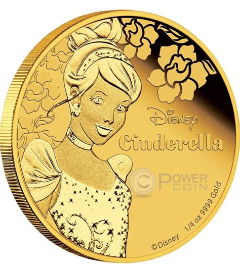 CINDERELLA Disney Princess 1 4 Oz Or Proof Monnaie 25 Niue 2015