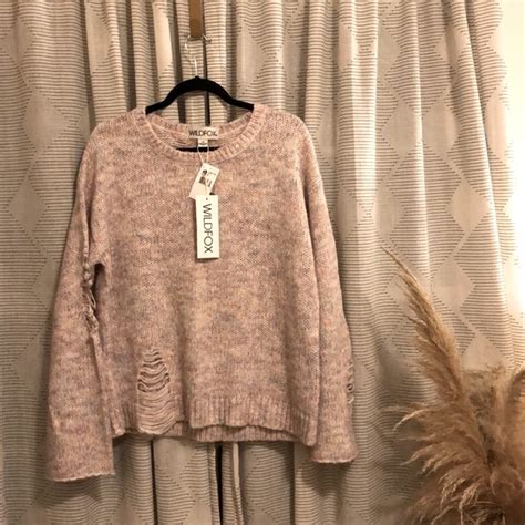 Wildfox Sweaters Nwt Wildfox Chunky Knit Sweater Pink Grey Sparkle